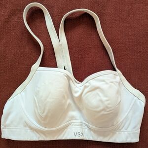 VSX White Padded Sports Bra with Molded Cups